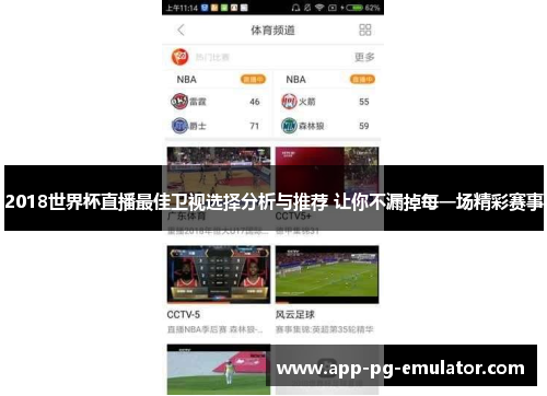 2018世界杯直播最佳卫视选择分析与推荐 让你不漏掉每一场精彩赛事