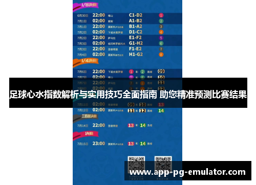 足球心水指数解析与实用技巧全面指南 助您精准预测比赛结果